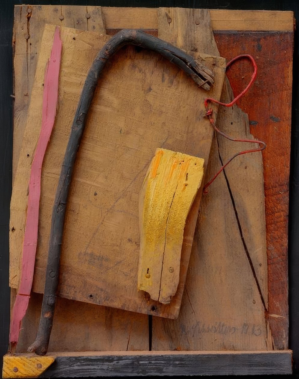 Sin título (Merzbild rosa-amarillo) de Kurt Schwitters