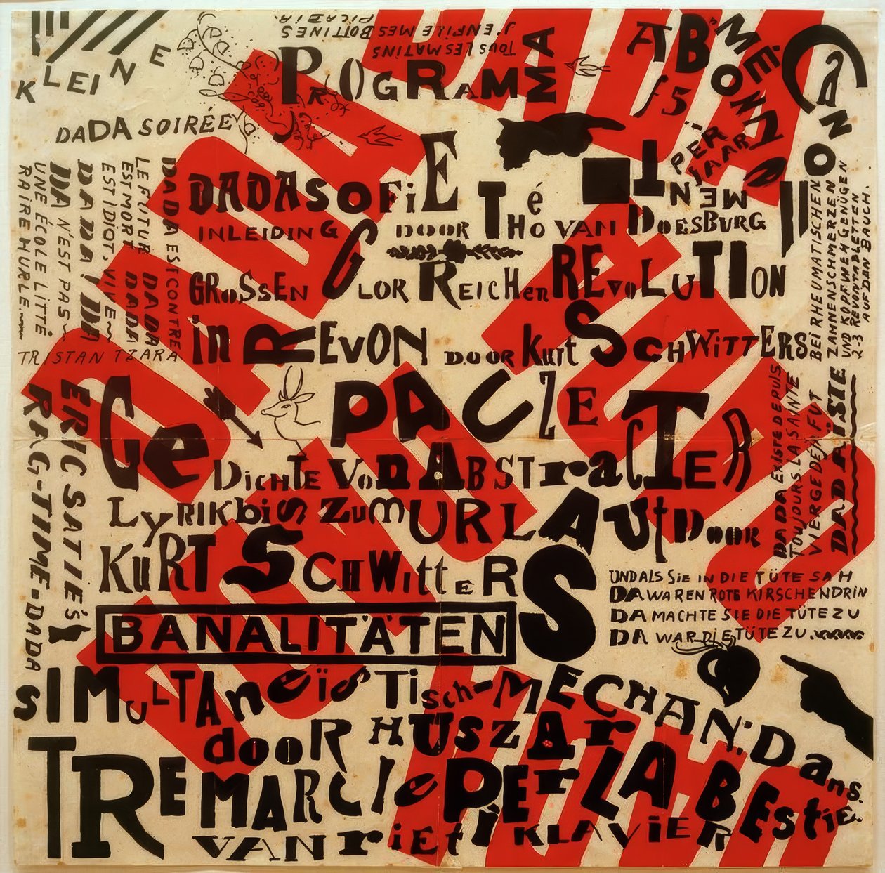 Póster para una pequeña velada Dada de Kurt Schwitters