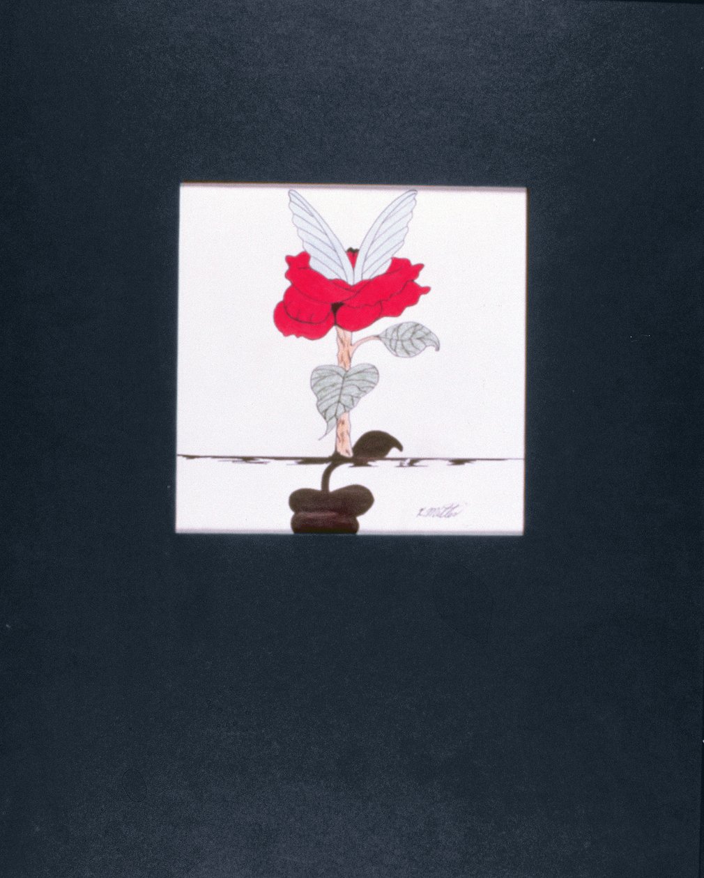 Blossoming Angel, 2005 (lápiz de color y tinta negra sobre papel) de Kurtis L. Miller