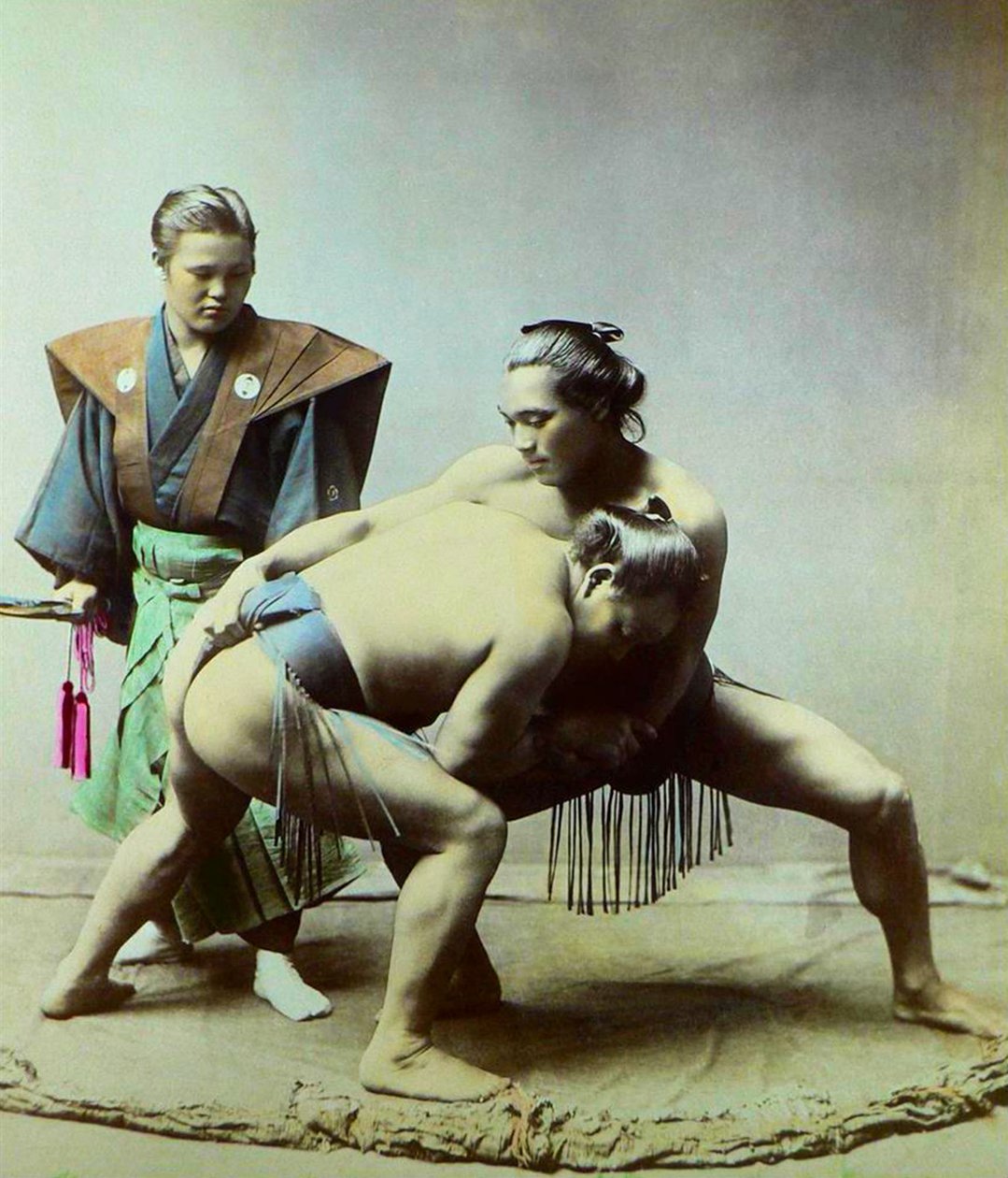 Luchadores de sumo, c.1880 de Kusakabe (attr. to) Kimbei