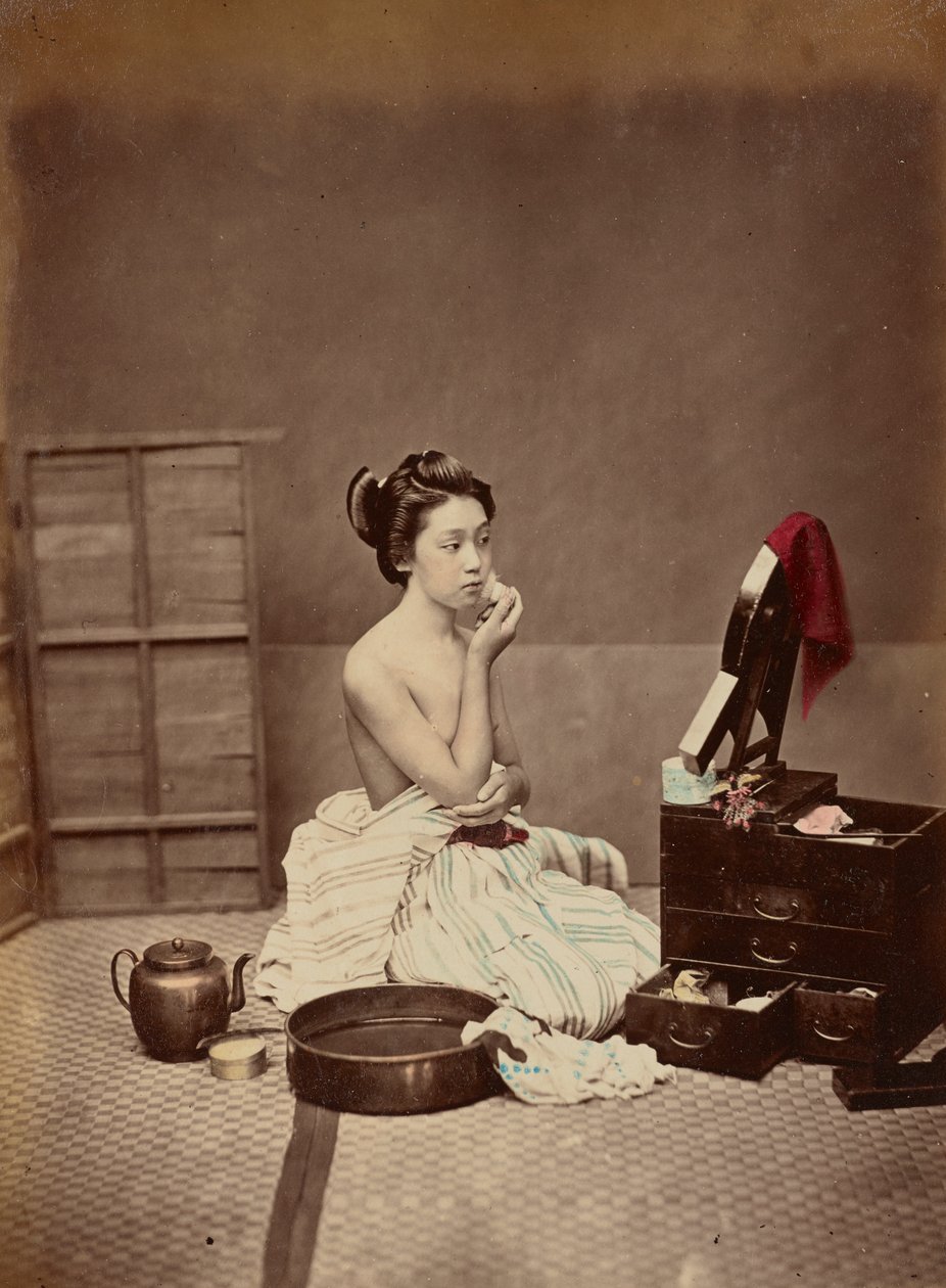 Aseo Japonés, c.1880 de Kusakabe Kimbei