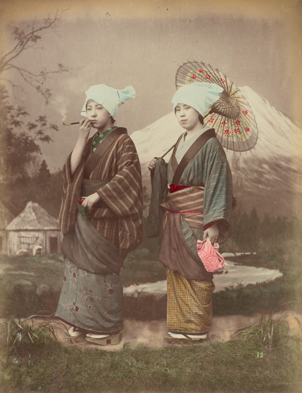 Viajeros japoneses de Kusakabe Kimbei