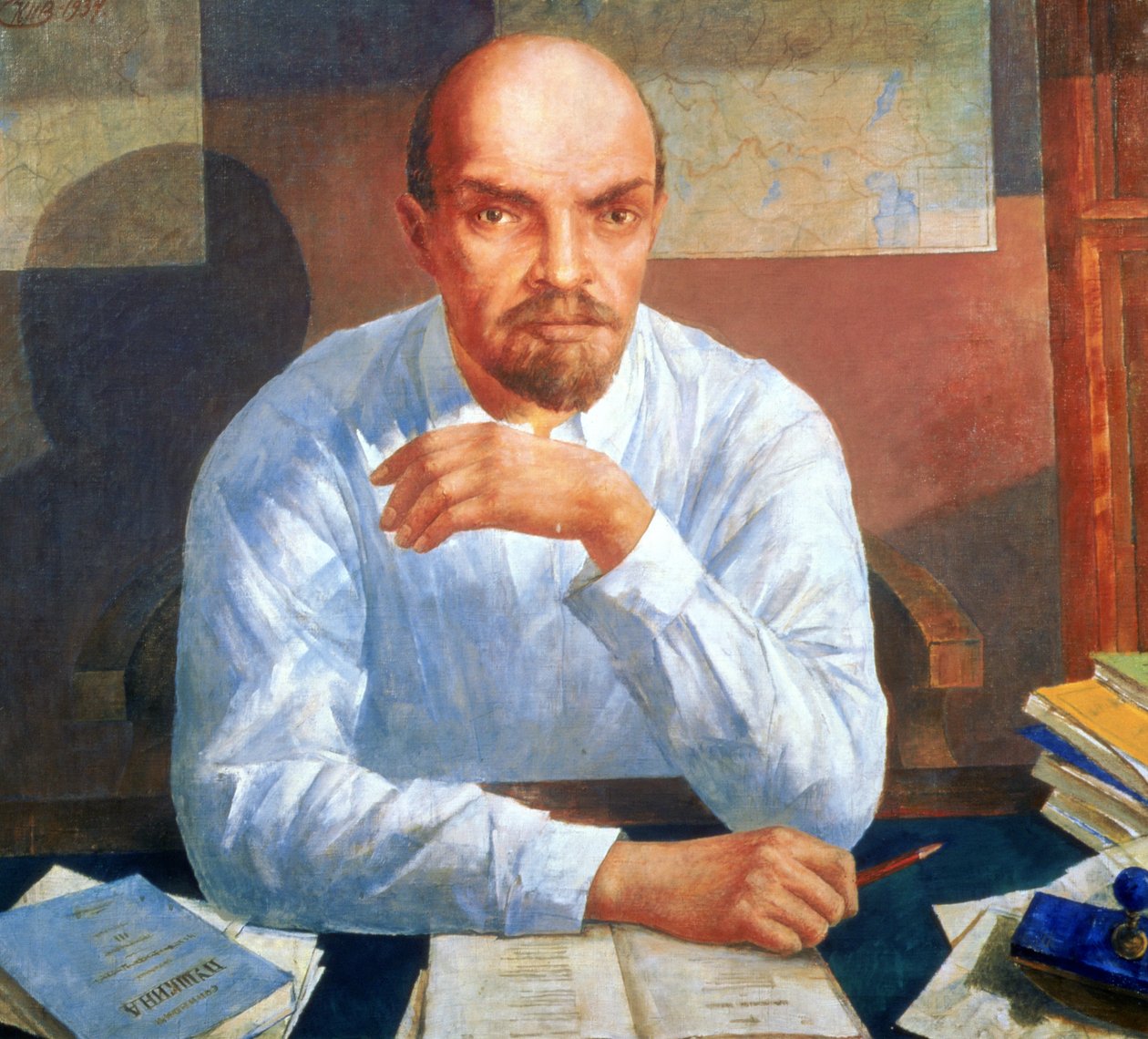 Retrato de Vladimir Ilyich Lenin (1870-1924), 1934 de Kuzma Sergeevich Petrov Vodkin