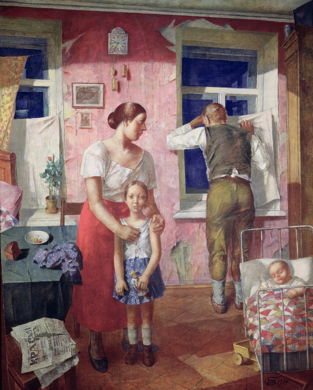 Alarma, 1934 de Kuzma Sergeevich Petrov Vodkin