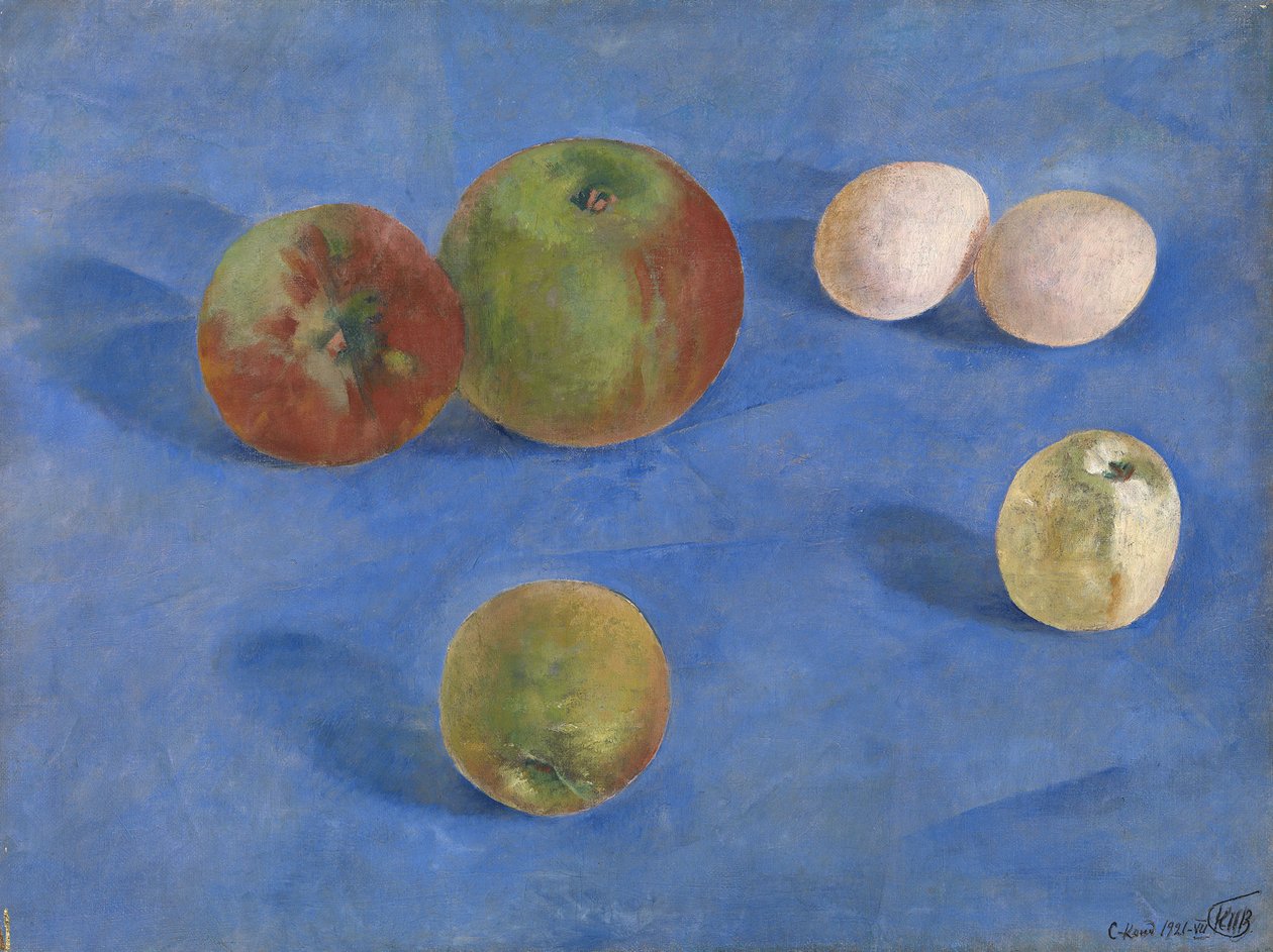 Naturaleza muerta. Manzanas y huevos, 1921 de Kuzma Sergeevich Petrov Vodkin