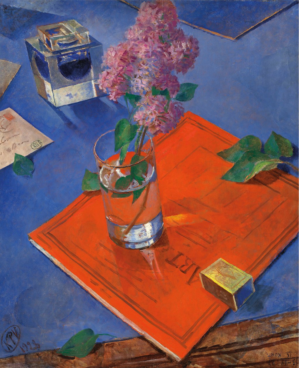 Naturaleza muerta con lilas de Kuzma Sergeevich Petrov Vodkin