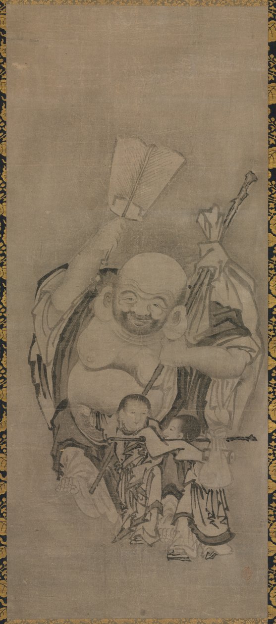 Hotei con Inmortales Taoístas: Hotei, c. 1575-1600 de Kyūseki Tomonobu