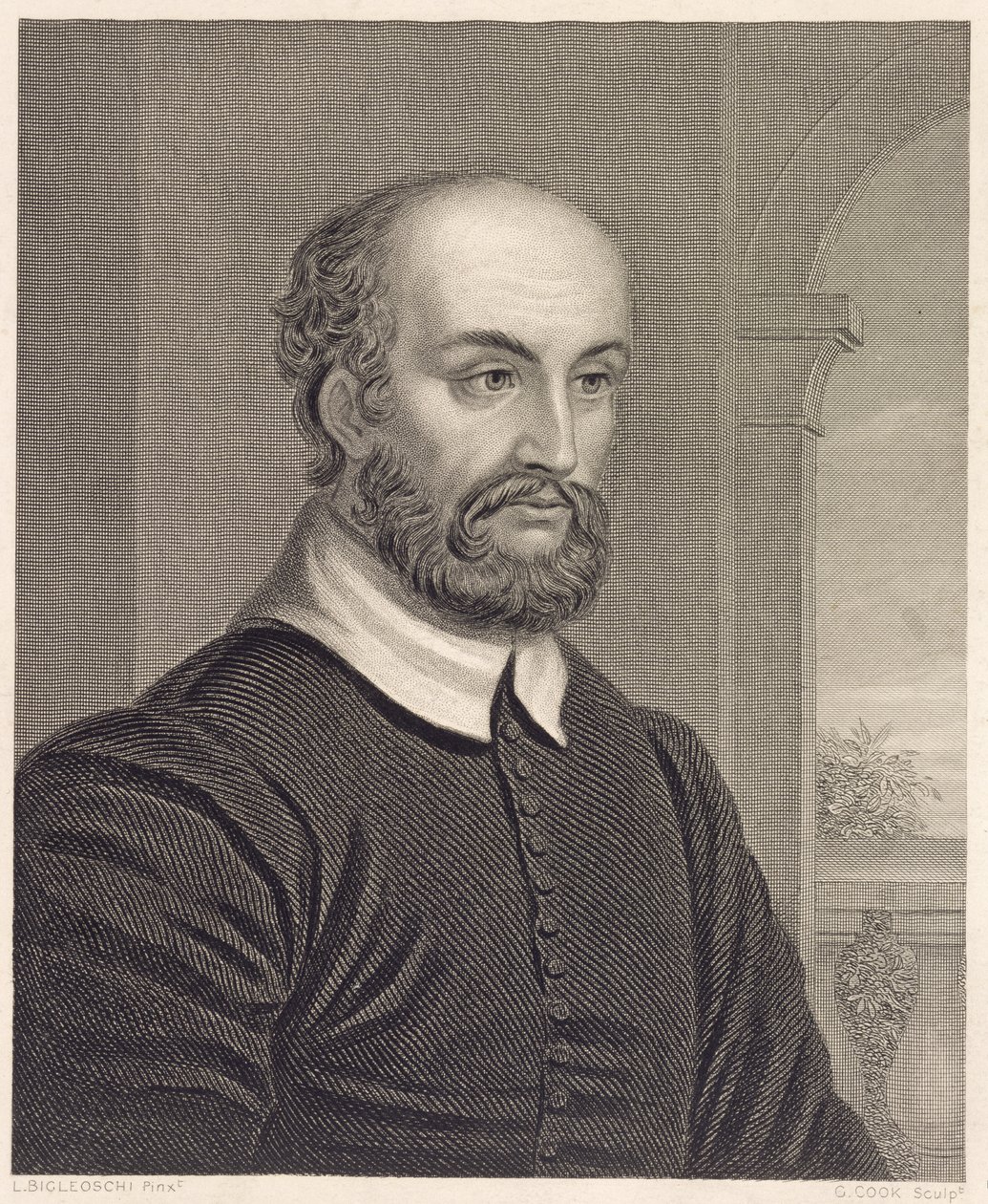 Andrea Palladio (1508-80), grabado por G. Cook de L. Bigleoschi