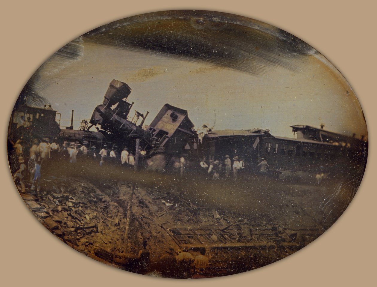 Accidente de Tren en el Ferrocarril Providence Worcester cerca de Pawtucket, Rhode Island de L. Wright