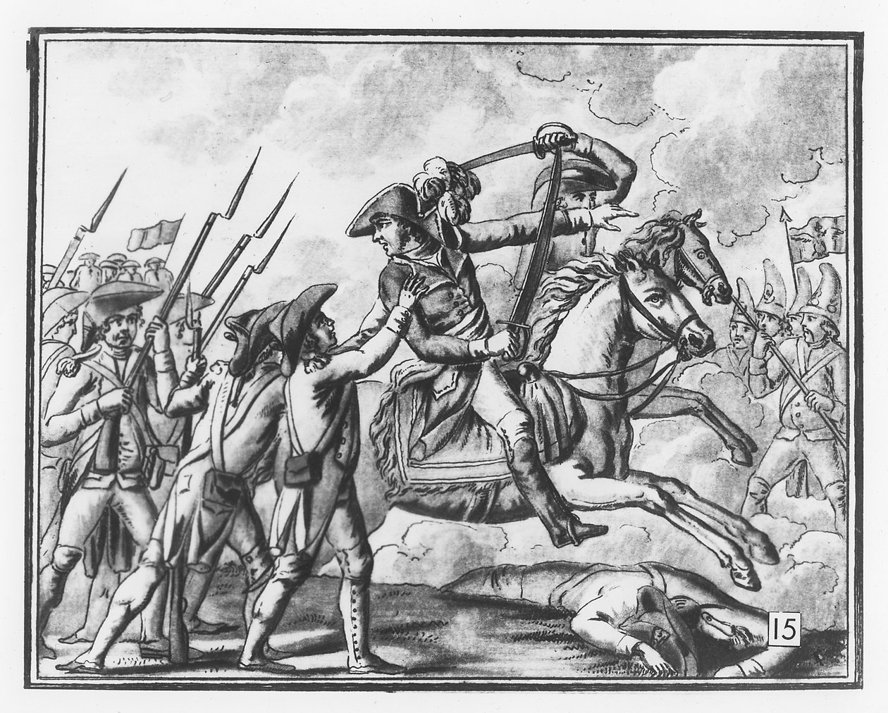 Muerte del General Joubert en la Batalla de Novi, 1799 de L.F. Labrousse