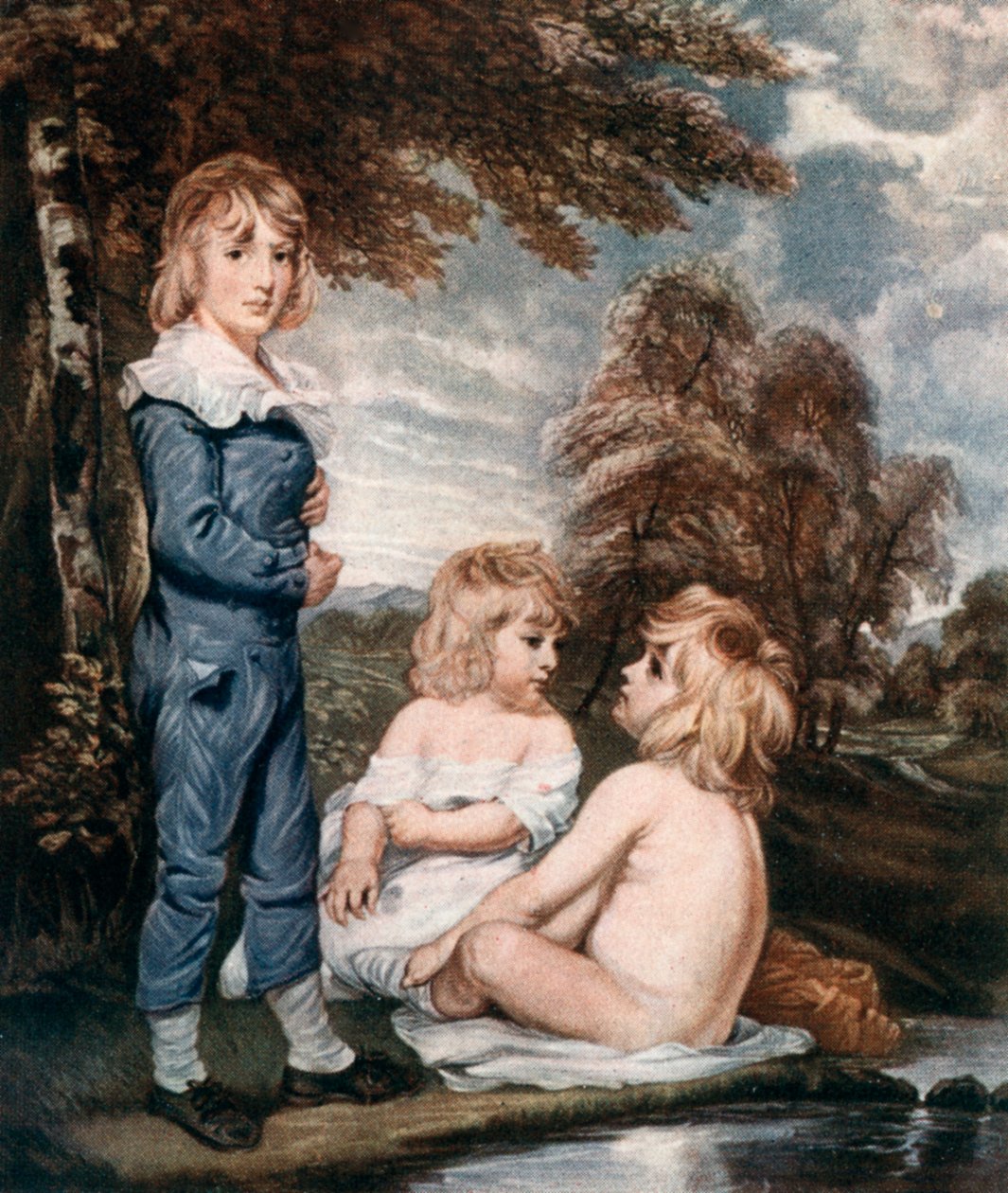 Niños bañándose, siglo XVIII, 1912 de L. Edwards