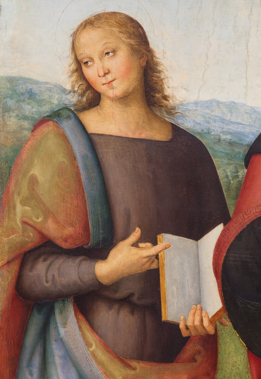 San Juan Evangelista y San Agustín,1502 (óleo sobre lienzo) de L. & Perugino P. (c.1450-1523) Signorelli