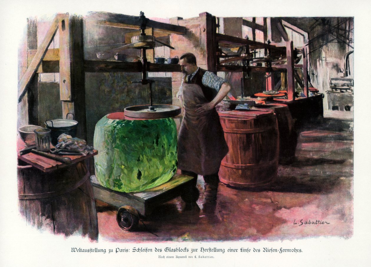 Fabricación de Lentes, Exposición Mundial de París, 1889, 1900 de L Sabattier