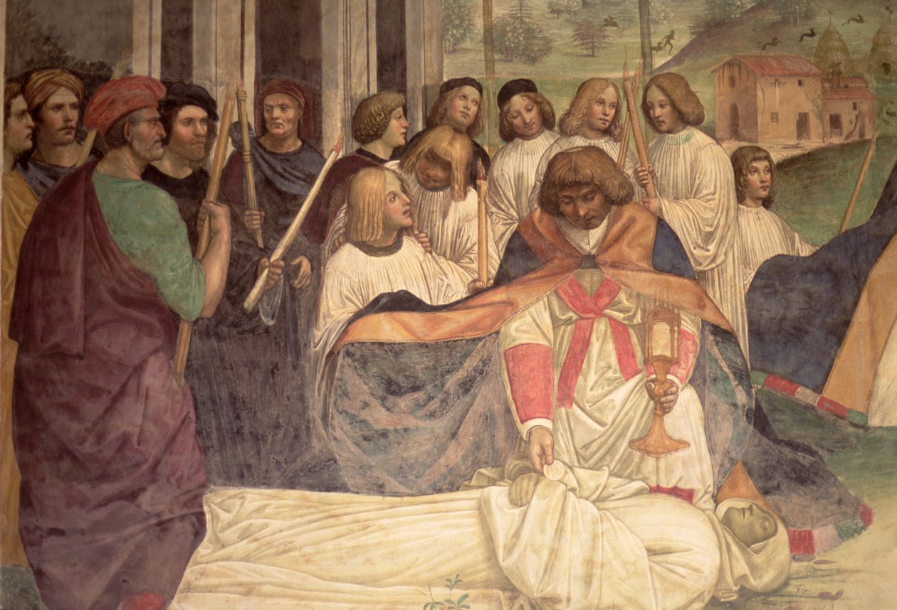 La muerte de San Benito, de la vida de San Benito de L. Signorelli