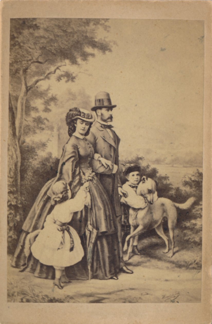 Francisco José I e Isabel de Austria y su familia imperial (ilustración) de L. T. Neumann