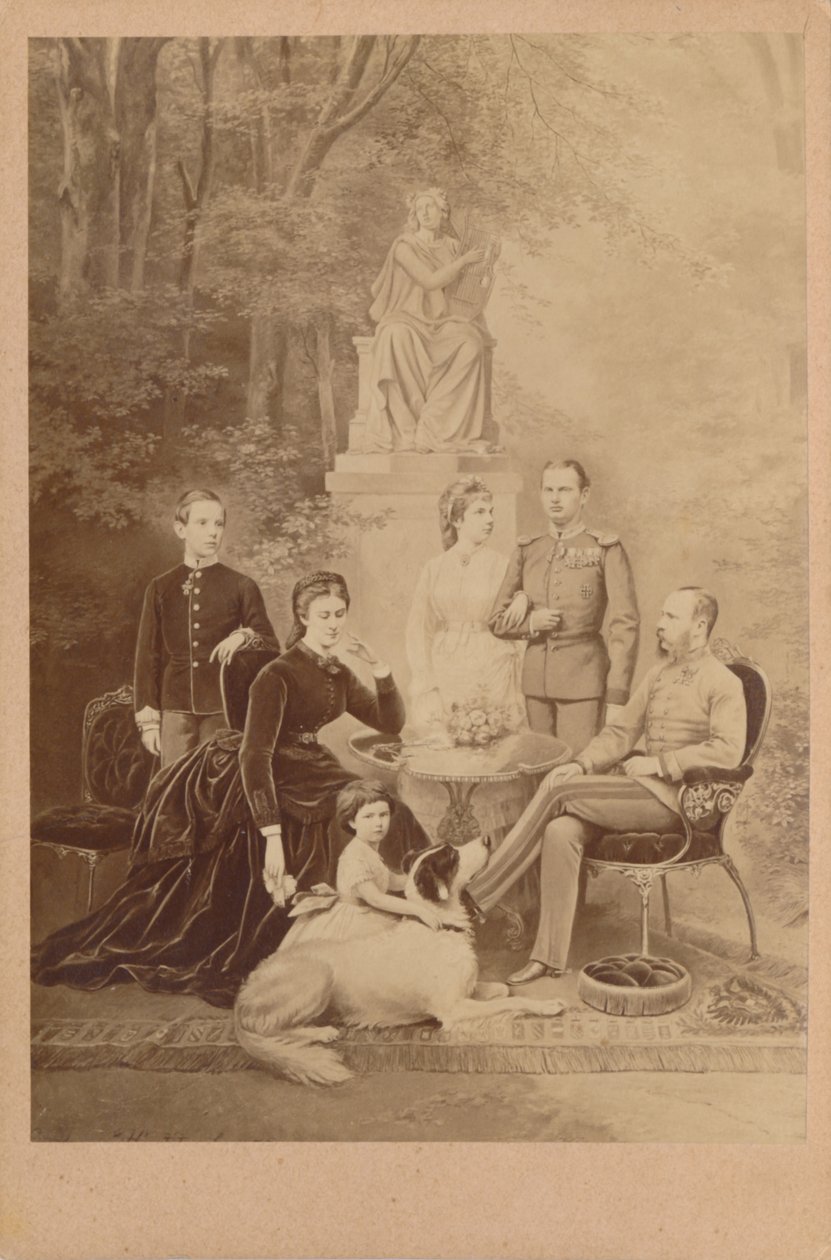 Francisco José I e Isabel de Austria y su familia imperial (ilustración) de L. T. Neumann