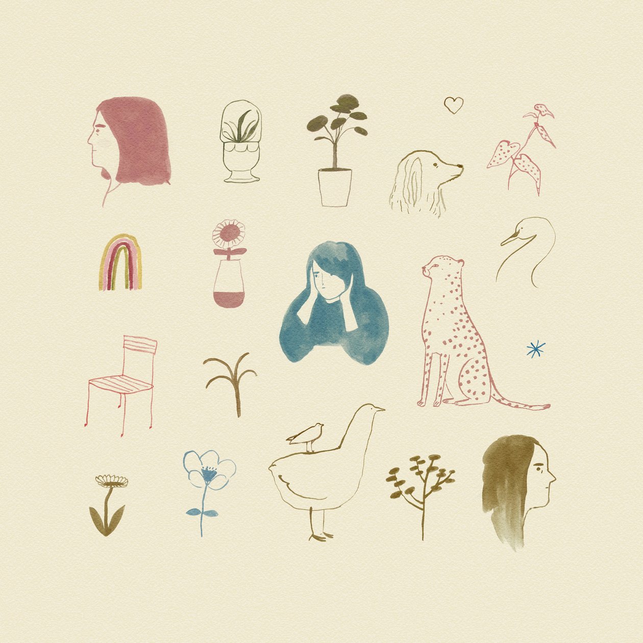 Pequeños pensamientos, 2020 (dibujo) de Léa Le Pivert