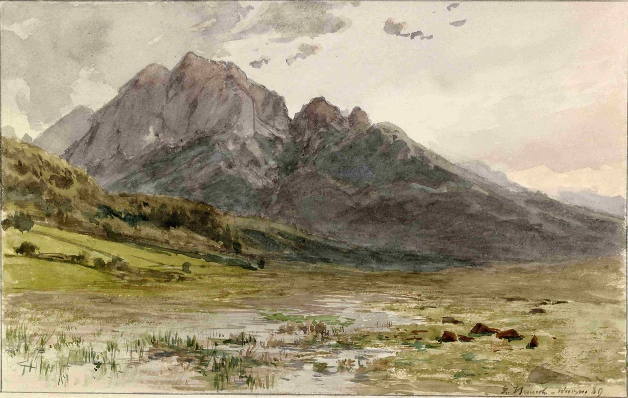 Valle de Podkoren con macizo montañoso de Ladislav Benesch