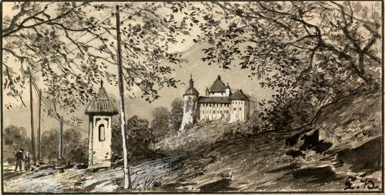 Vista del castillo de Škofja Loka de Ladislav Benesch