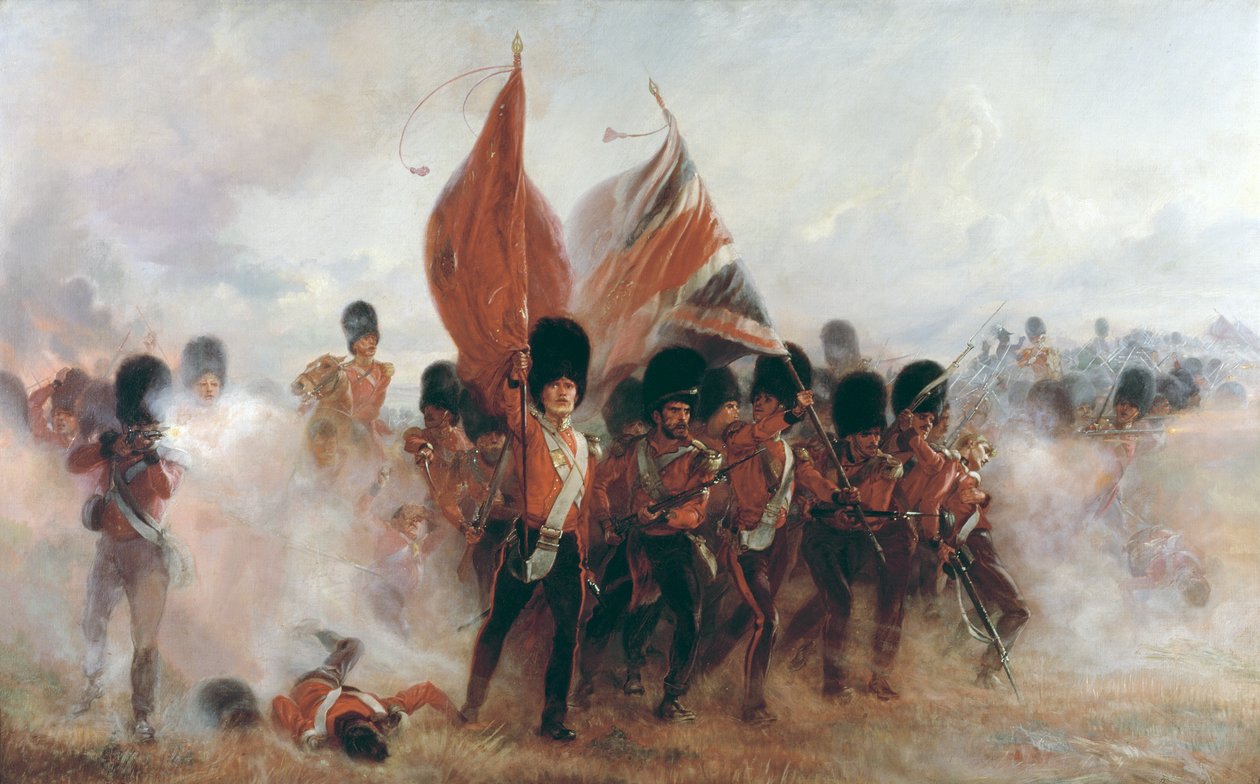 Los Colores: avance de los Guardias Escoceses en Alma, 1899 de Lady Butler
