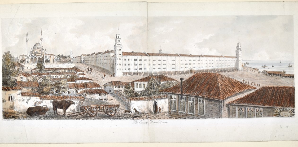 Vista del Hospital de Barracas en Scutari, 1857 de Lady Alicia Blackwood