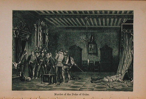Asesinato del Duque de Guisa (1549-88) ilustración de la Historia de Francia de Little Arthur: Desde los primeros tiempos hasta la caída del Segundo Imperio, publicada en 1899 de Lady M. Chalcott