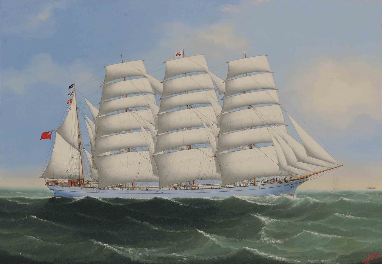 El "Achnashie" a toda vela / The four-masted barque 