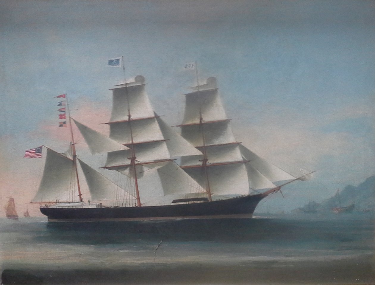 La barca Dioscuren llega a Hong Kong, 1885, por Lai Sung de Lai Sung
