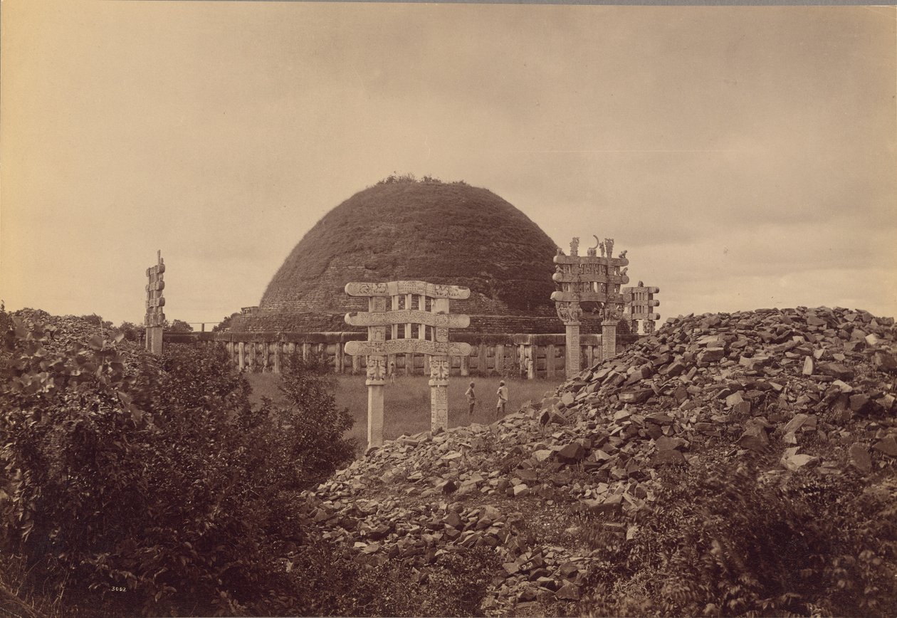 Vista general de Sanchi Tope, distrito de Bhopal de Lala Deen Dayal