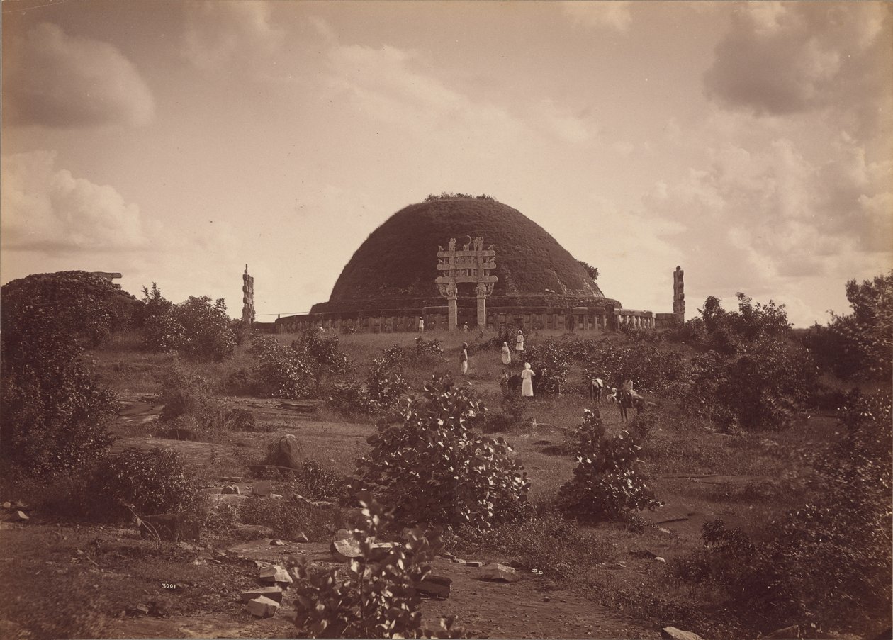 Vista general de Sanchi Tope desde el norte de Lala Deen Dayal