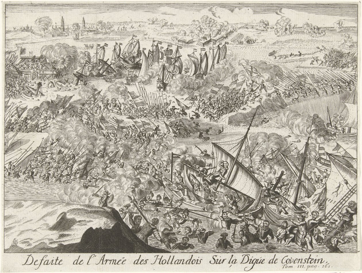 Batalla por el dique Kauwenstein, 1585 Defaite de l