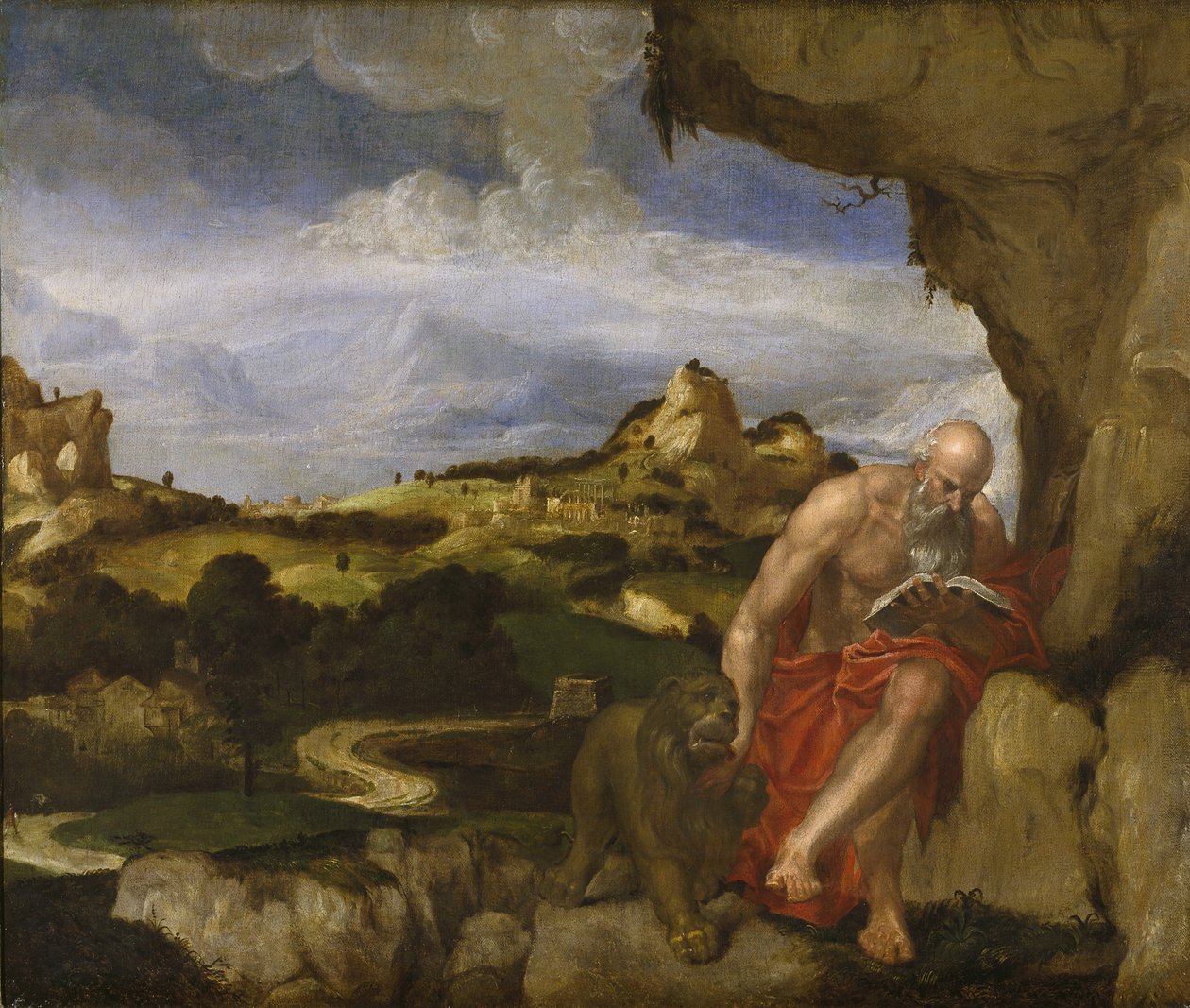 San Jerónimo en el desierto, siglo XVI de Lambert Sustris