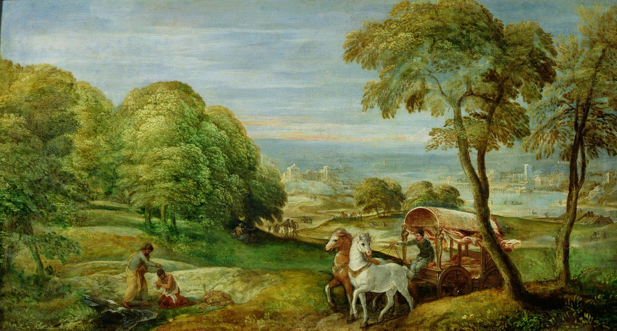 El bautismo del eunuco etíope por San Felipe de Lambert Sustris