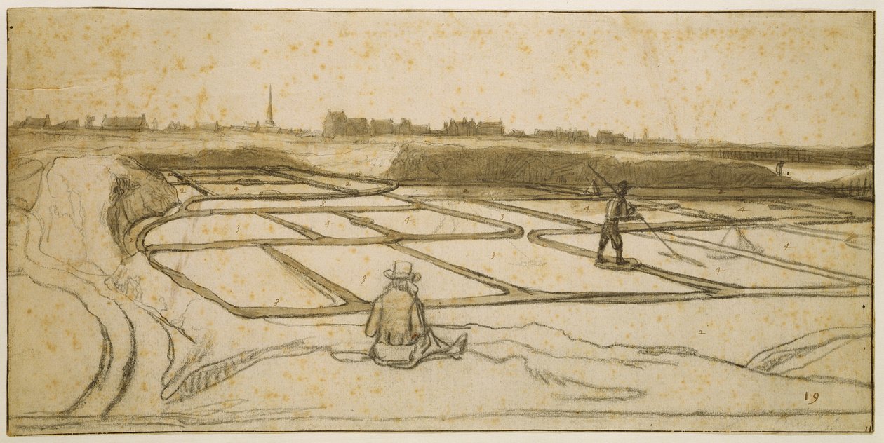 Explotación de sal en Le Croisic, 1645 de Lambert Doomer