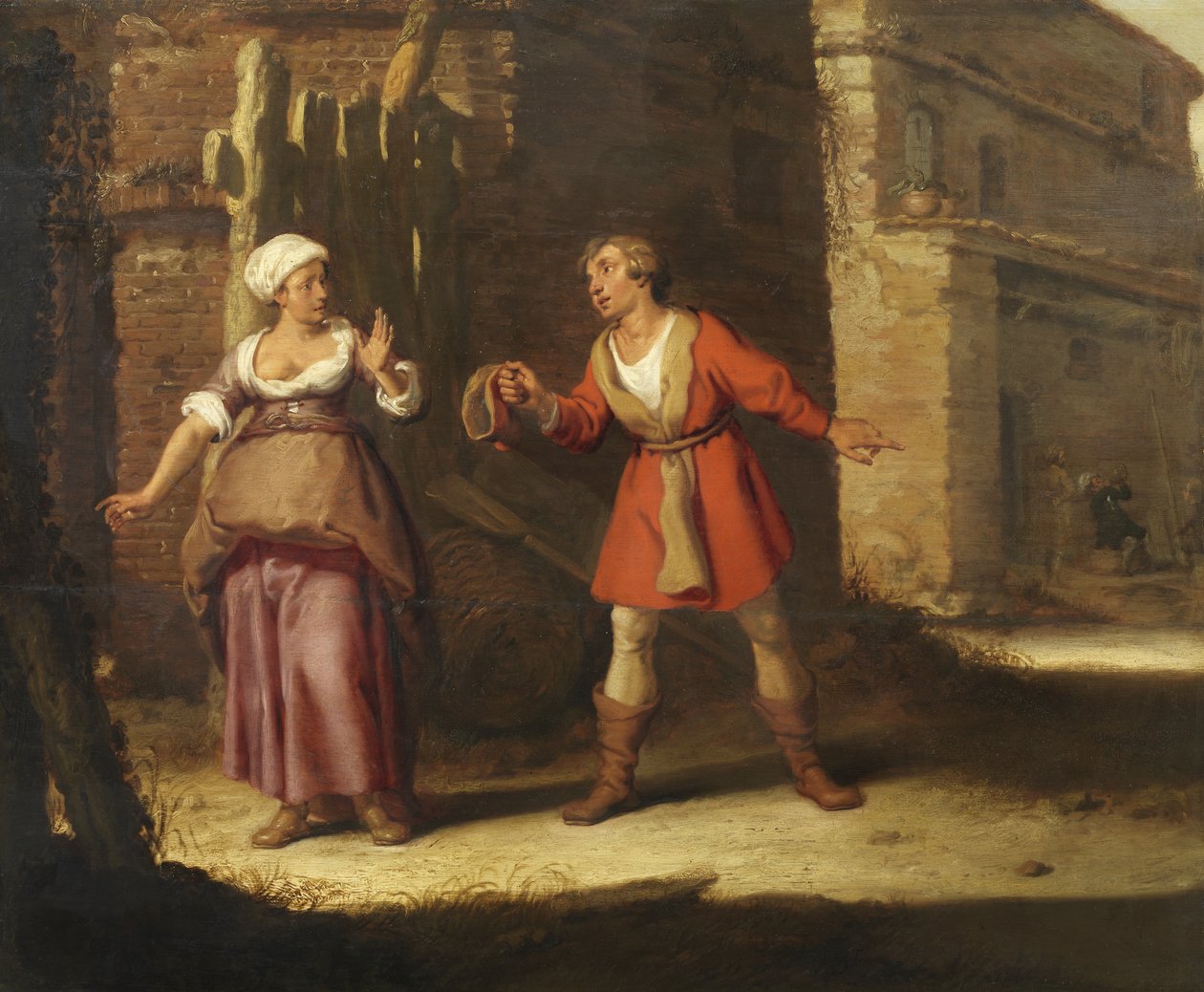 Abigail y Nabal de Lambert Jacobsz.