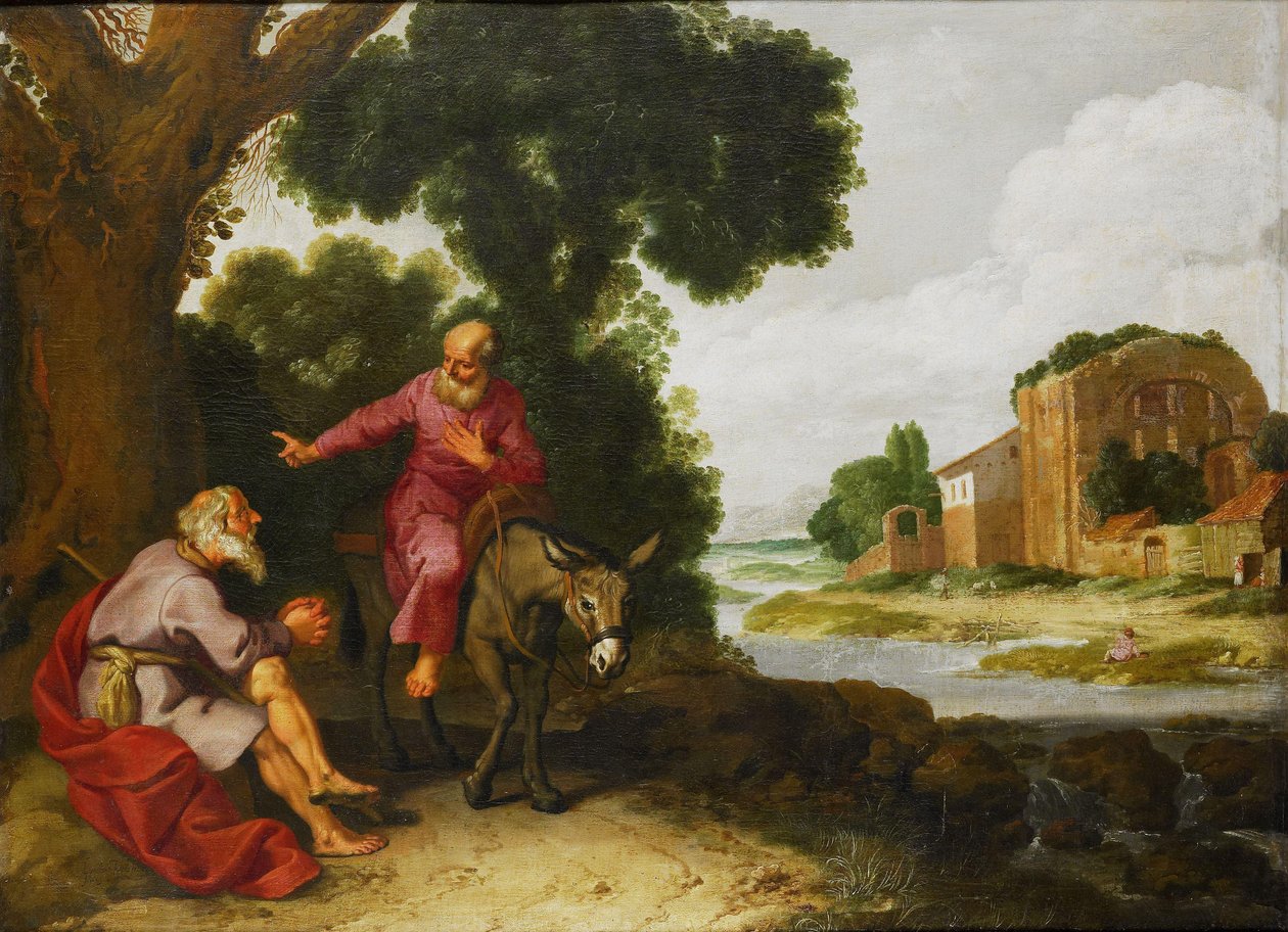 El profeta de Betel se encuentra con el hombre de Dios de Judá de Lambert Jacobsz