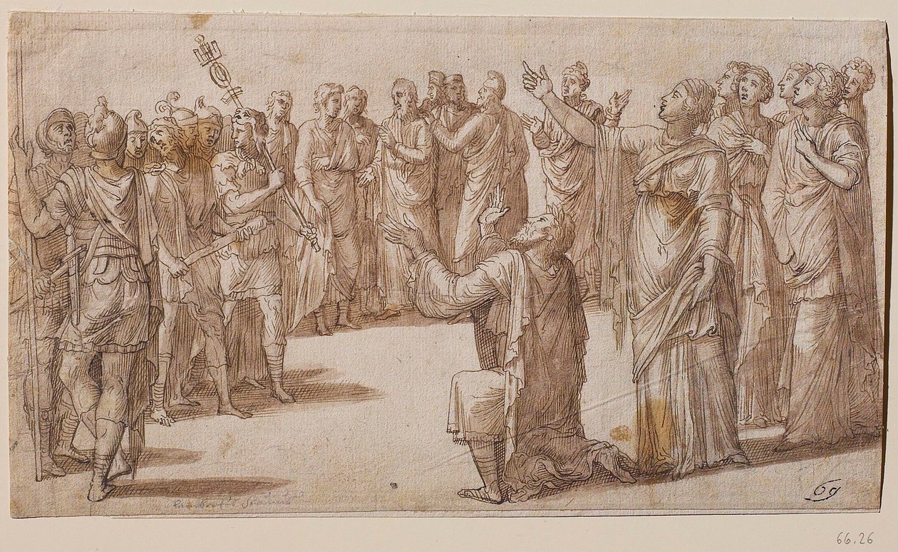 Augusto y la Sibila Tiburtina, ca 1547 de Lambert Lombard