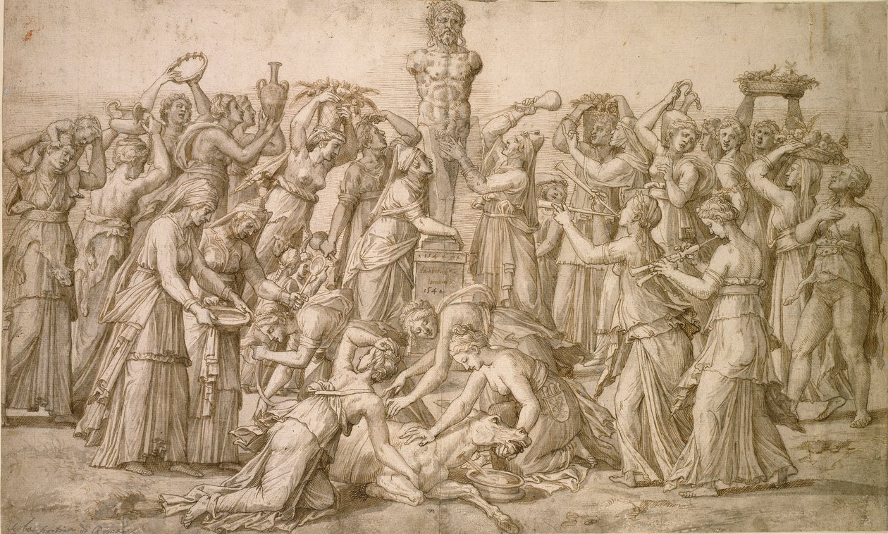 Sacrificio a Príapo, 1540 de Lambert Lombard