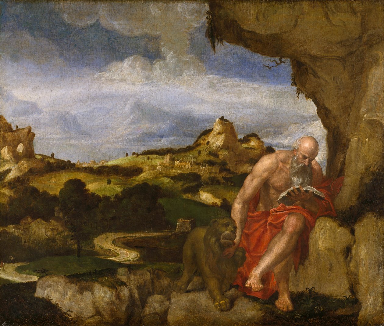 San Jerónimo en el desierto, mediados del siglo XVI de Lambert Sustris