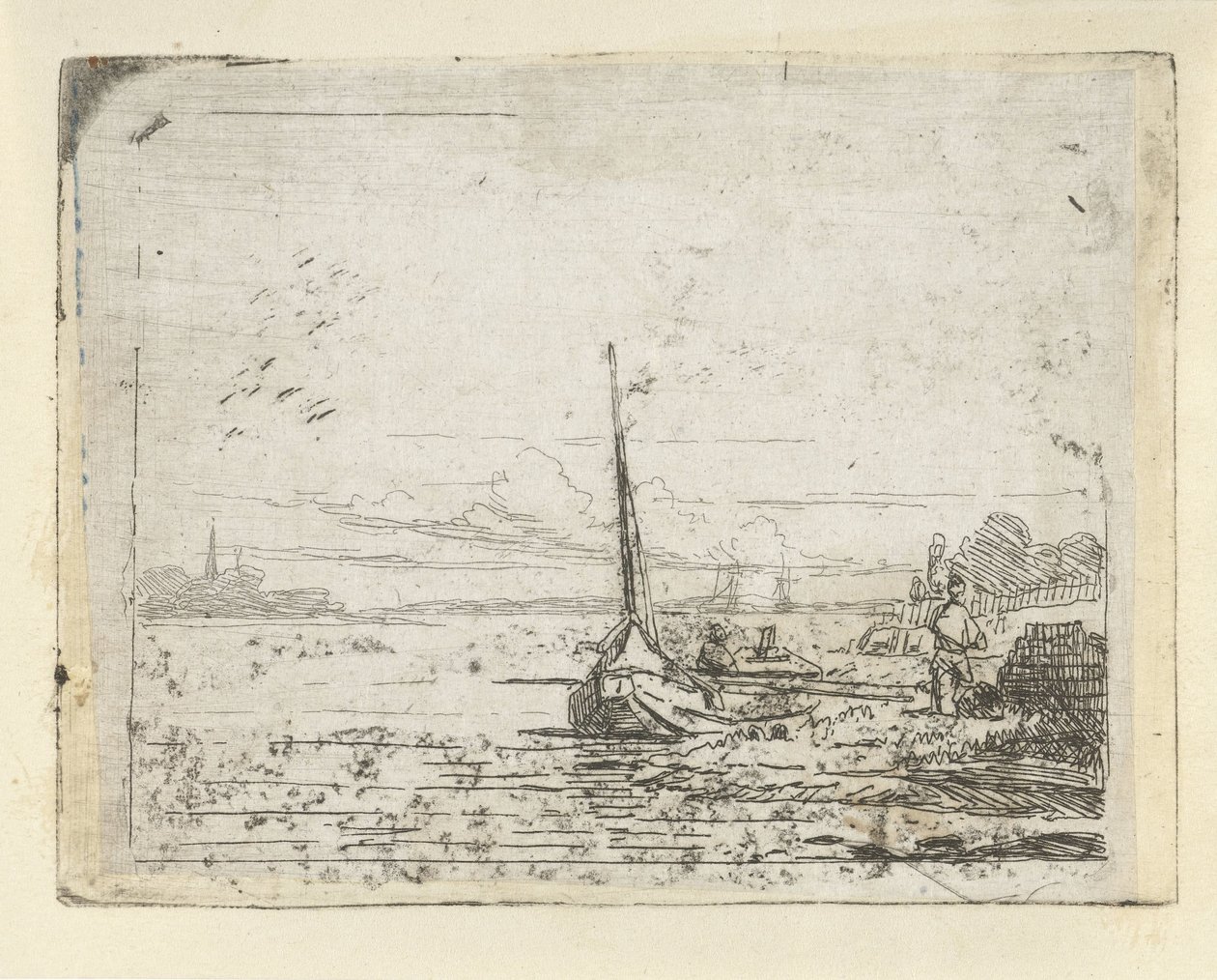 Nave en una orilla de Lambertus  Hardenberg