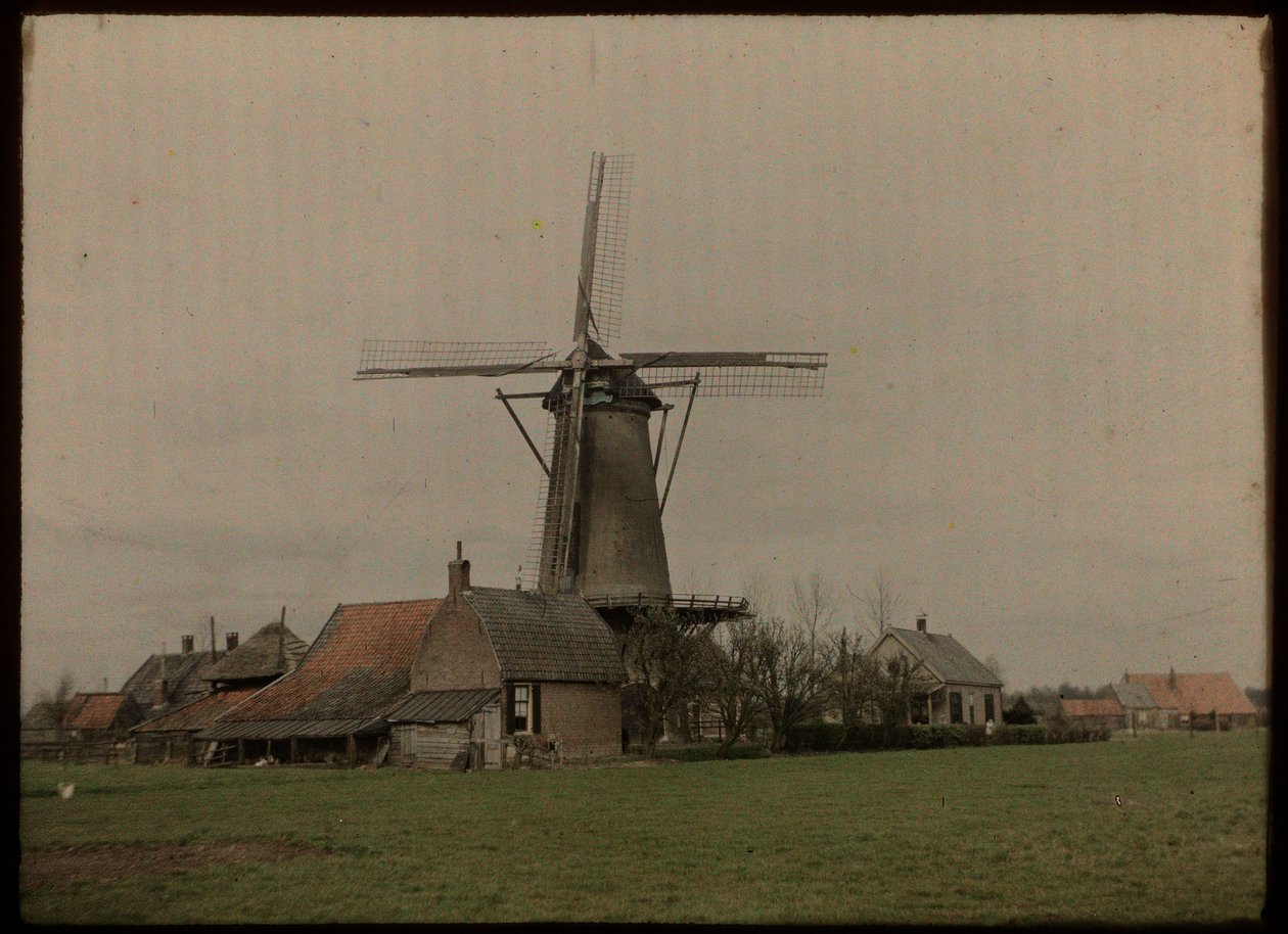 Molino de viento en la aldea Het Klompje (o: De Klomp), Zeist, en Koppeldijk de Lambertus Hendrik van Berk
