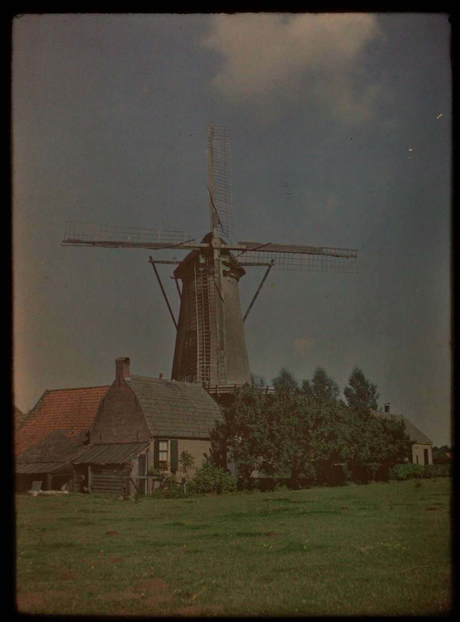Molino de viento en la aldea Het Klompje (o: De Klomp), Zeist, en Koppeldijk de Lambertus Hendrik van Berk