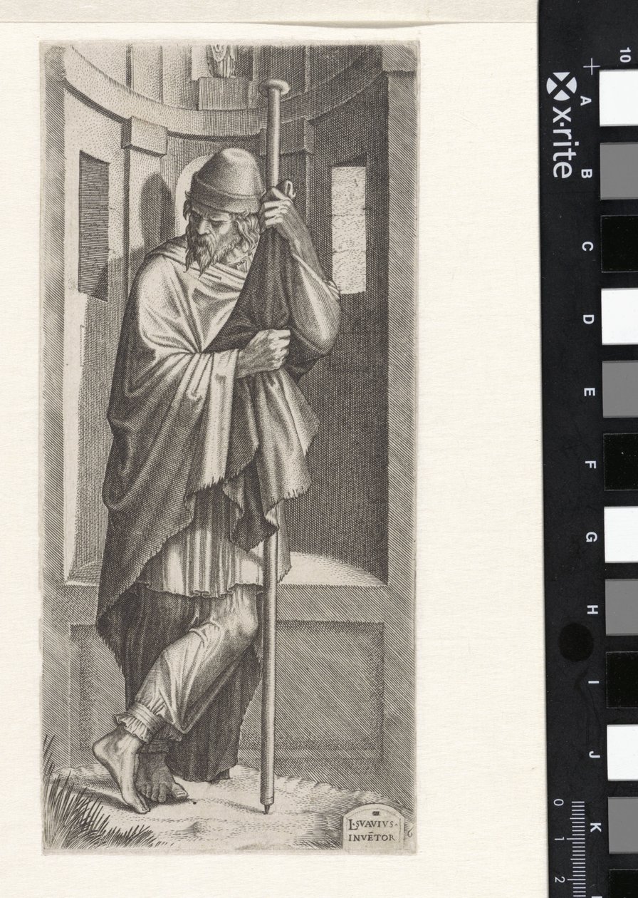 Apóstol Santiago el Mayor Cristo, los Doce Apóstoles y Pablo (título de la serie) de Lambertus Suavius