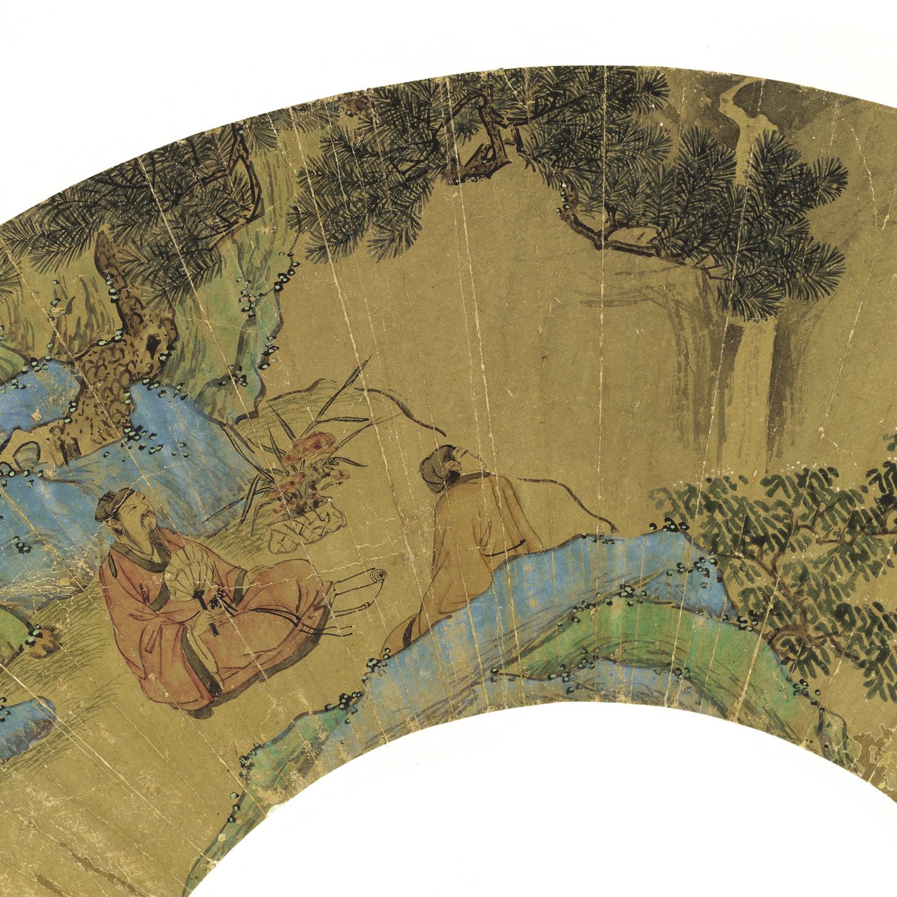 Dos eruditos en un paisaje montañoso, 1656 de Lan Ying
