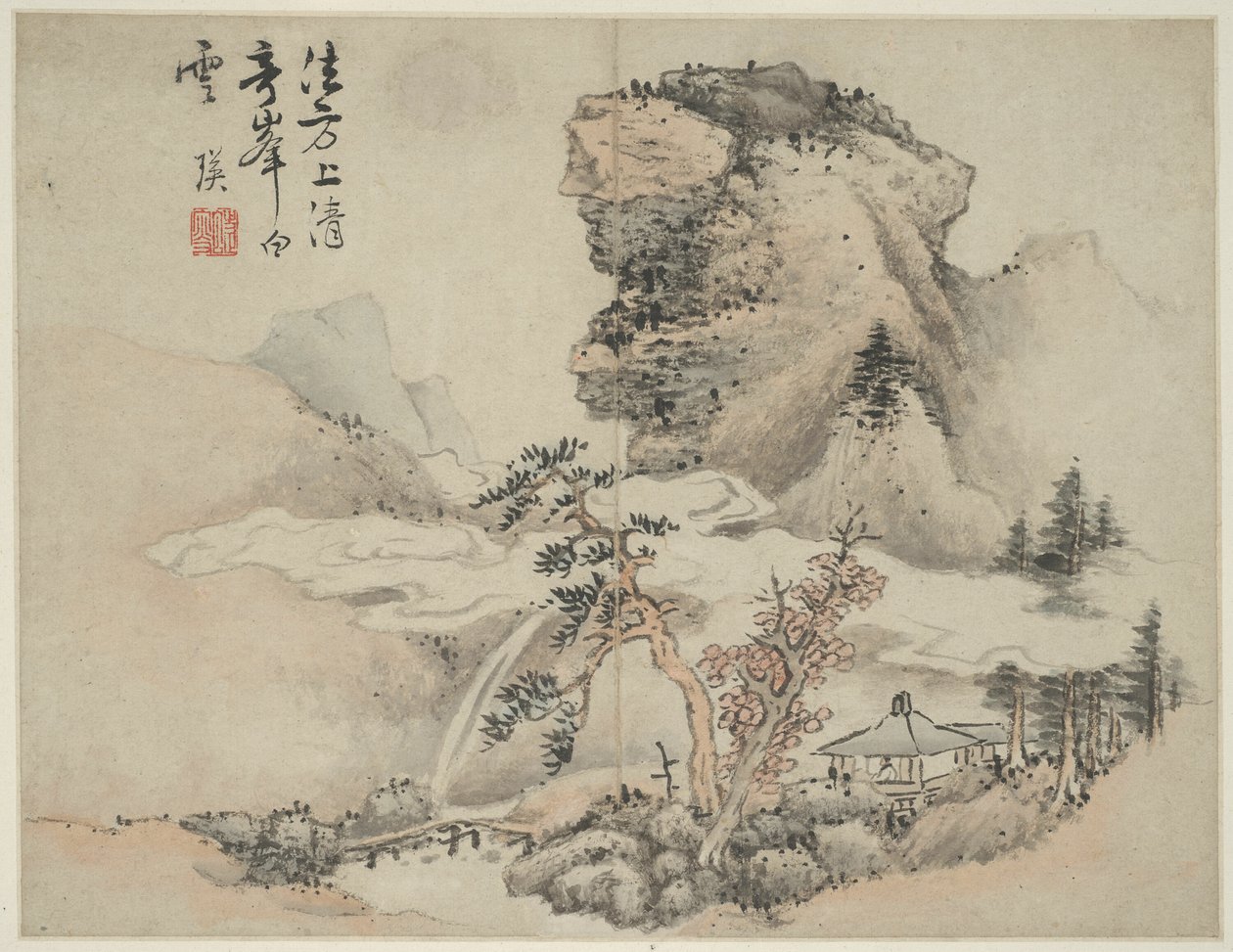 Paisaje en el Estilo de los Maestros Antiguos: después de Fang Congyi (activo c. 1340-80) de Lan Ying