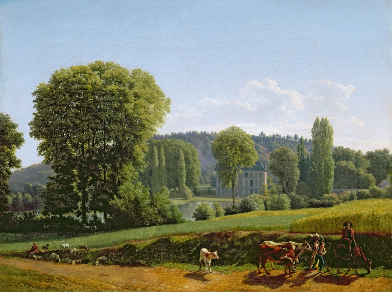 Paisaje con animales, 1806 de Lancelot Théodore Turpin de Crissé de Crissé