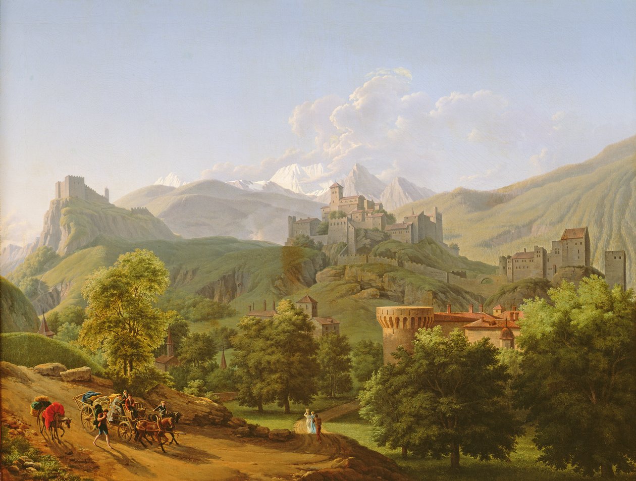 Vista de la ciudad de Sion en Valais, 1810 de Lancelot Théodore Turpin de Crissé de Crissé