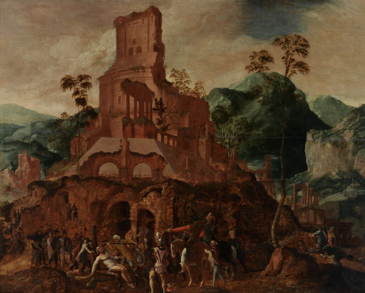 La muerte de Marco Licinio Craso (óleo sobre tabla) de Lancelot Blondeel