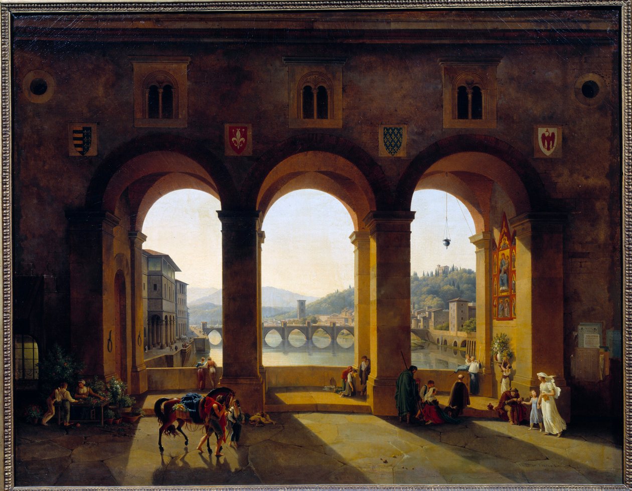 Vista de Florencia Ponte Vecchio de Lancelot Théodore Turpin de Crissé de Crissé