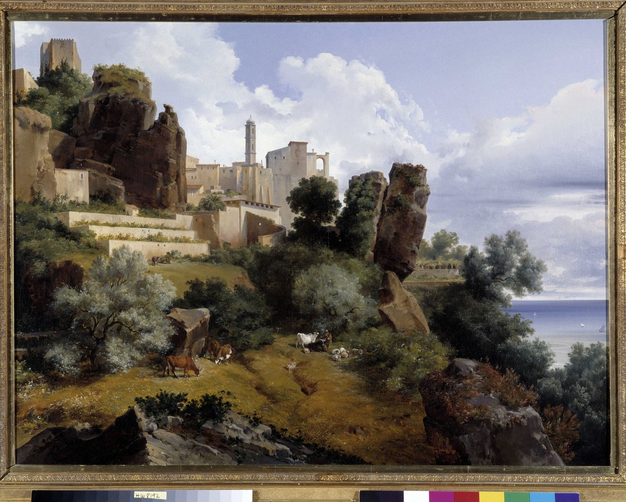 Vista de Roquebrune, Italia de Lancelot Théodore Turpin de Crissé de Crissé